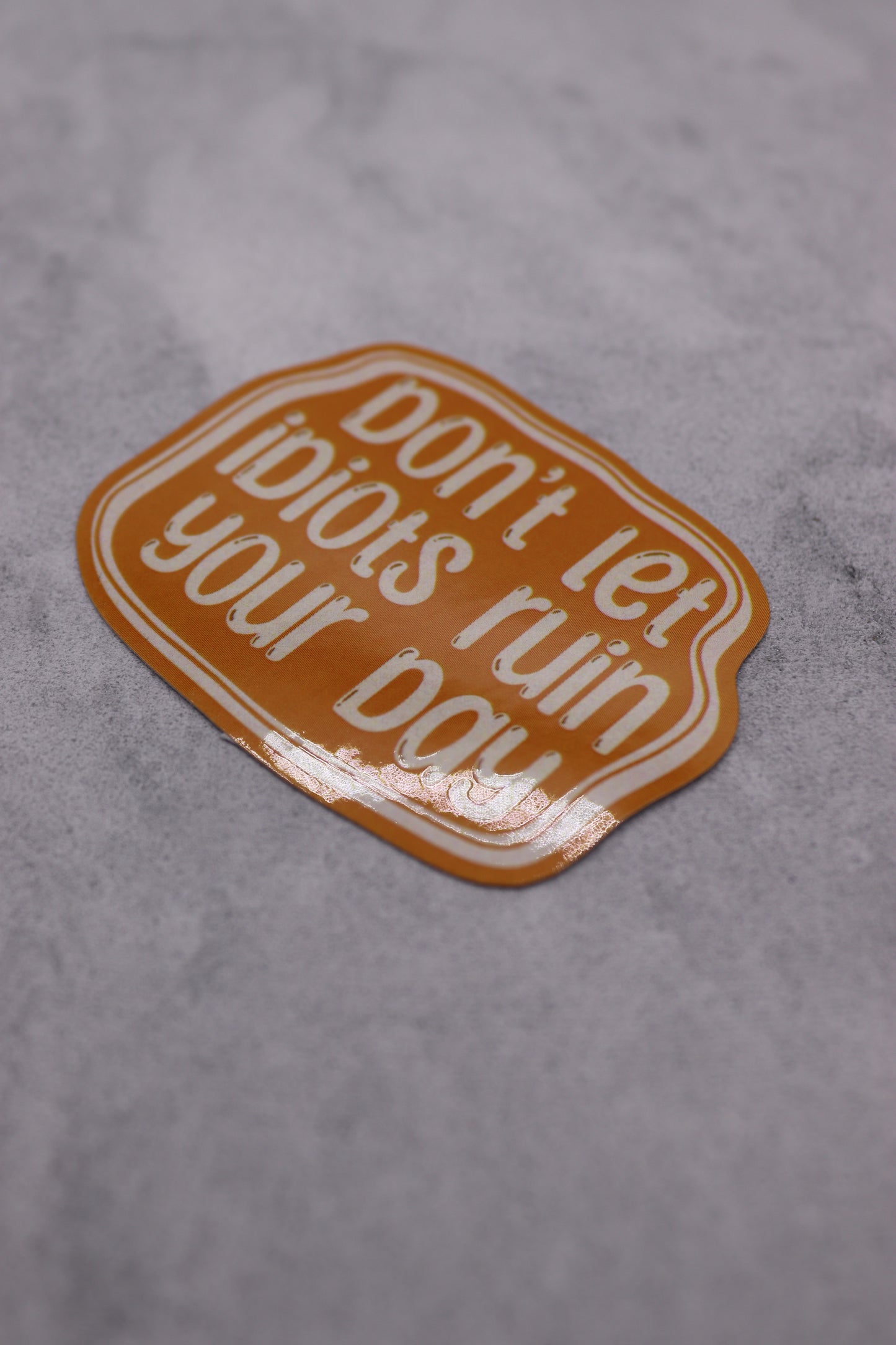 Don't Let Idiots Ruin Your Day Sticker
