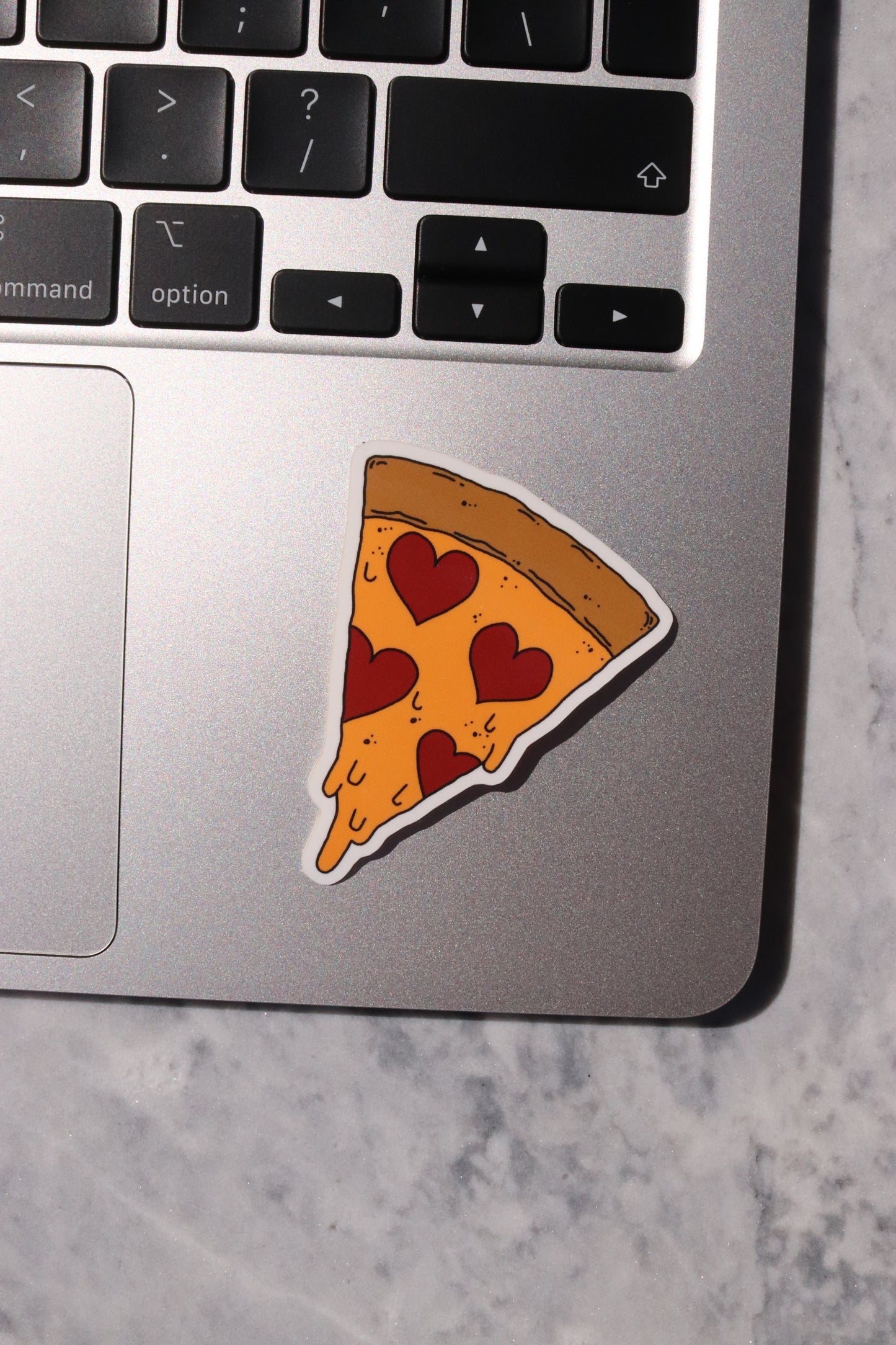 Heart Pepperoni Pizza Slice Sticker