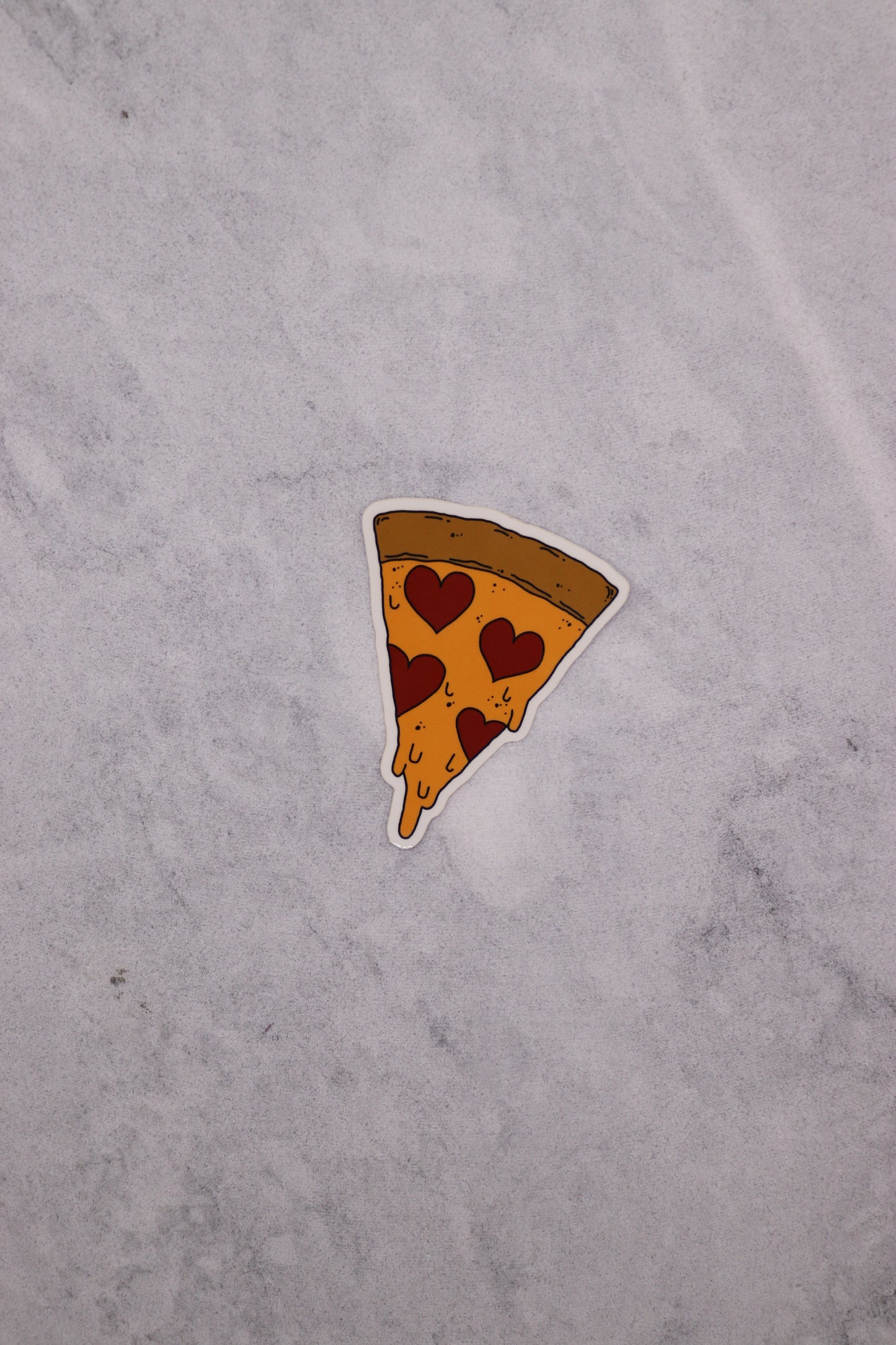 Heart Pepperoni Pizza Slice Sticker