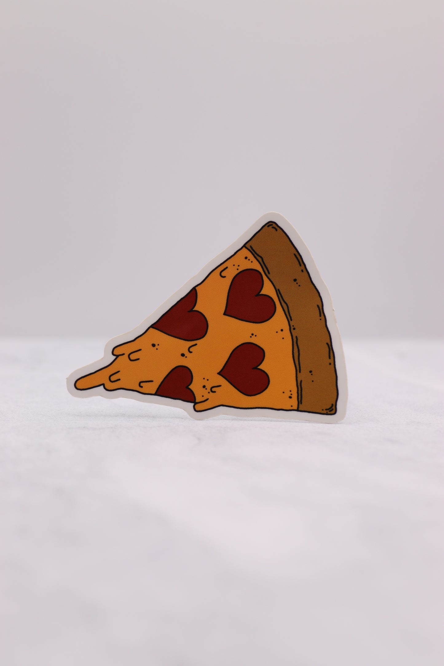 Heart Pepperoni Pizza Slice Sticker