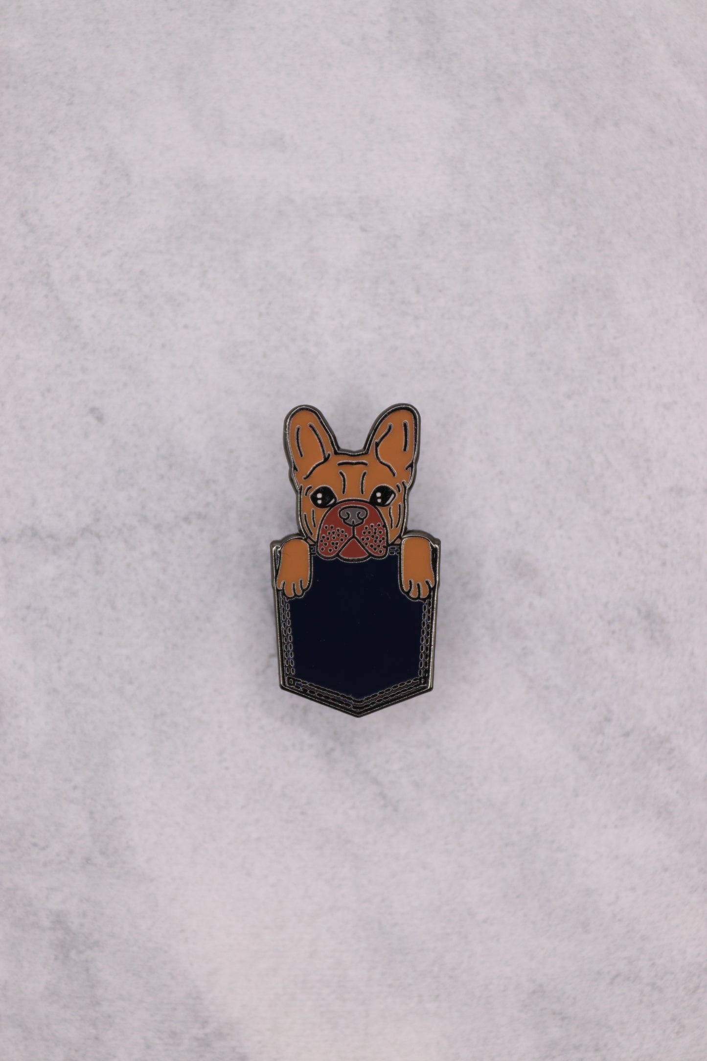 Denim Pocket Dog Enamel Pin