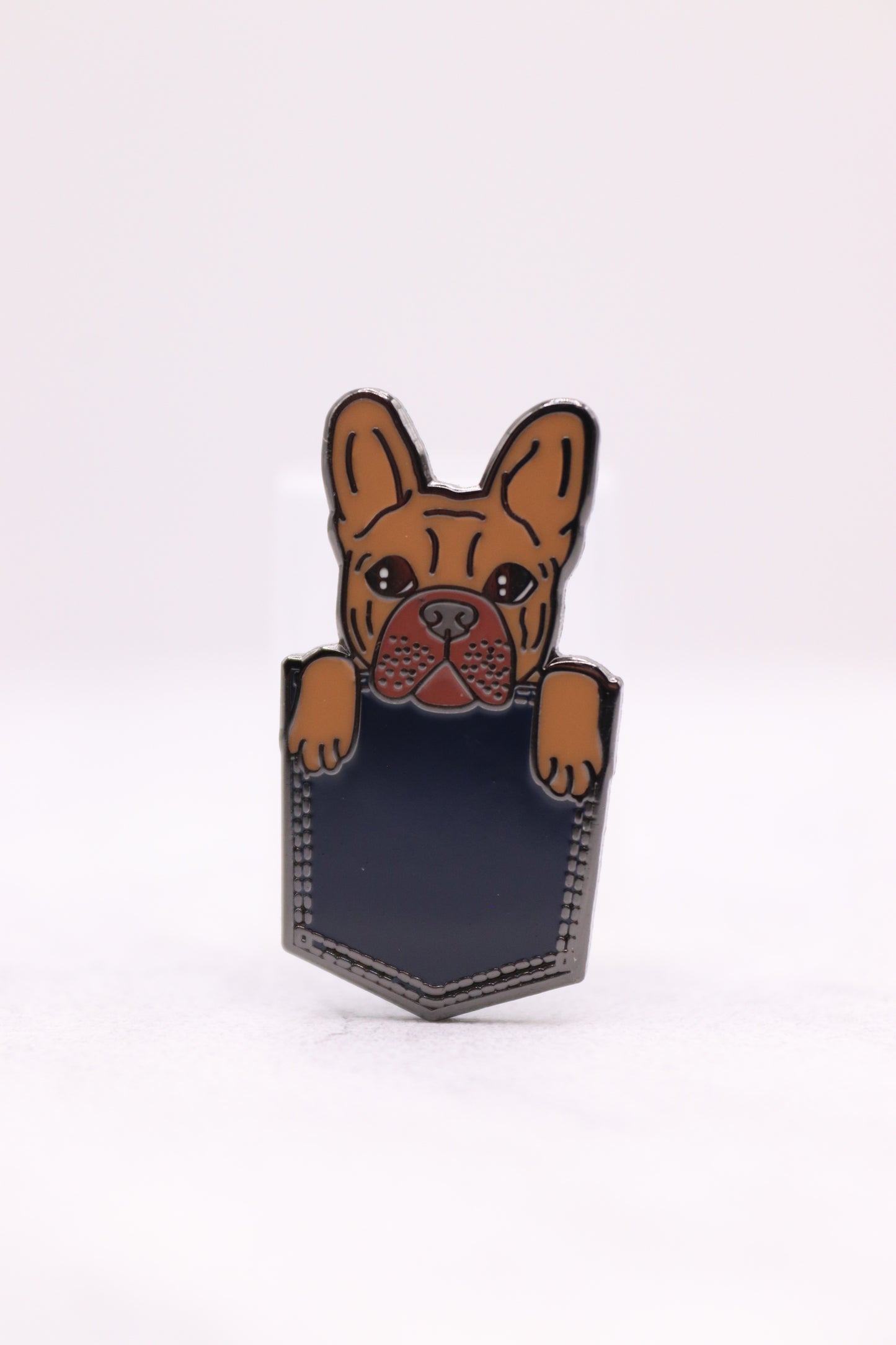 Denim Pocket Dog Enamel Pin