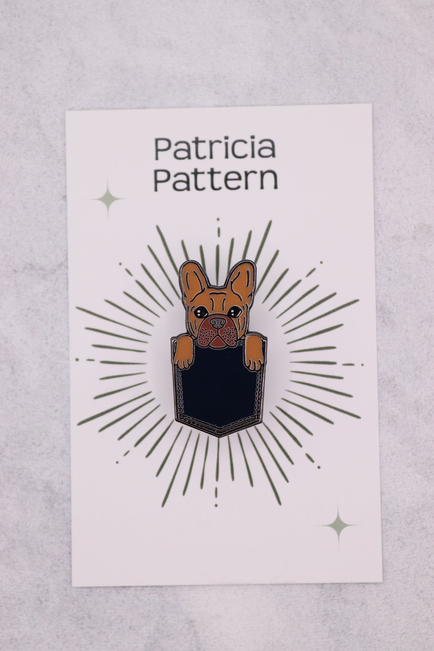 Denim Pocket Dog Enamel Pin