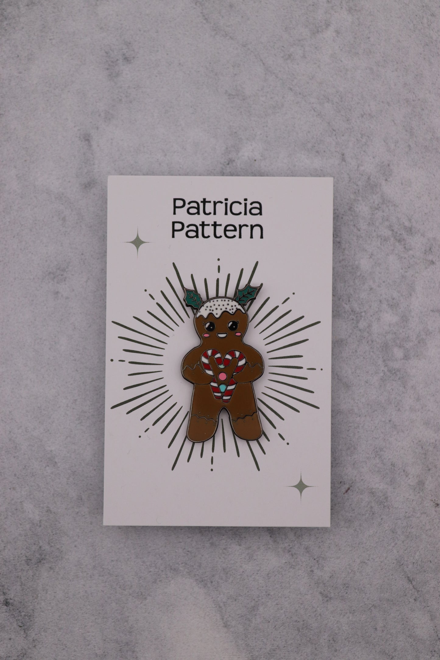 Festive Christmas Gingerbread Enamel Pin