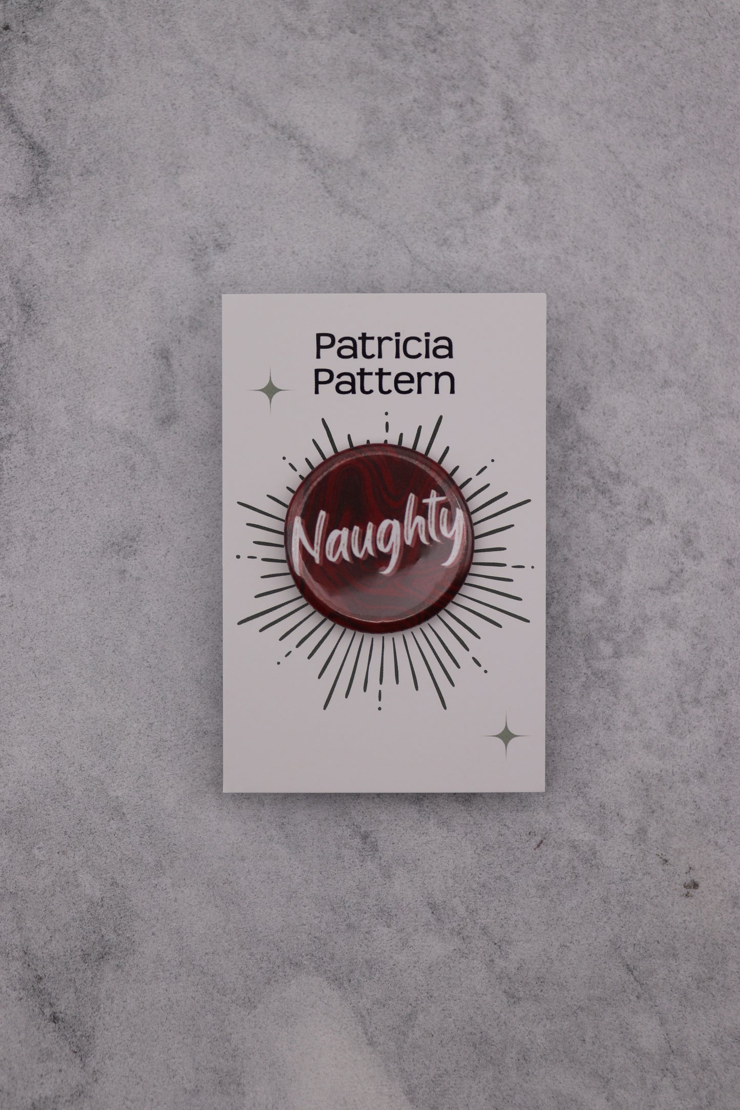 Christmas Naughty Button Badge