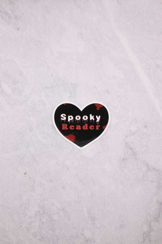 Spooky Reader Heart Sticker