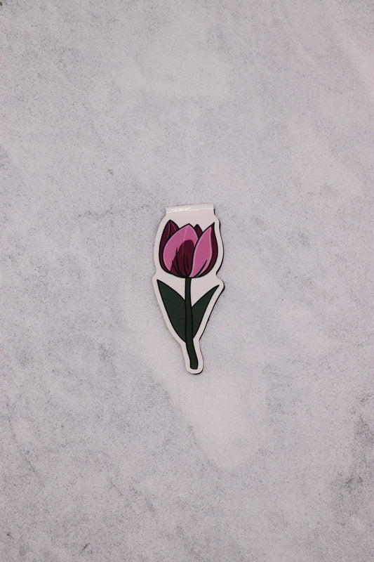 Tulip Flower Magnetic Bookmark