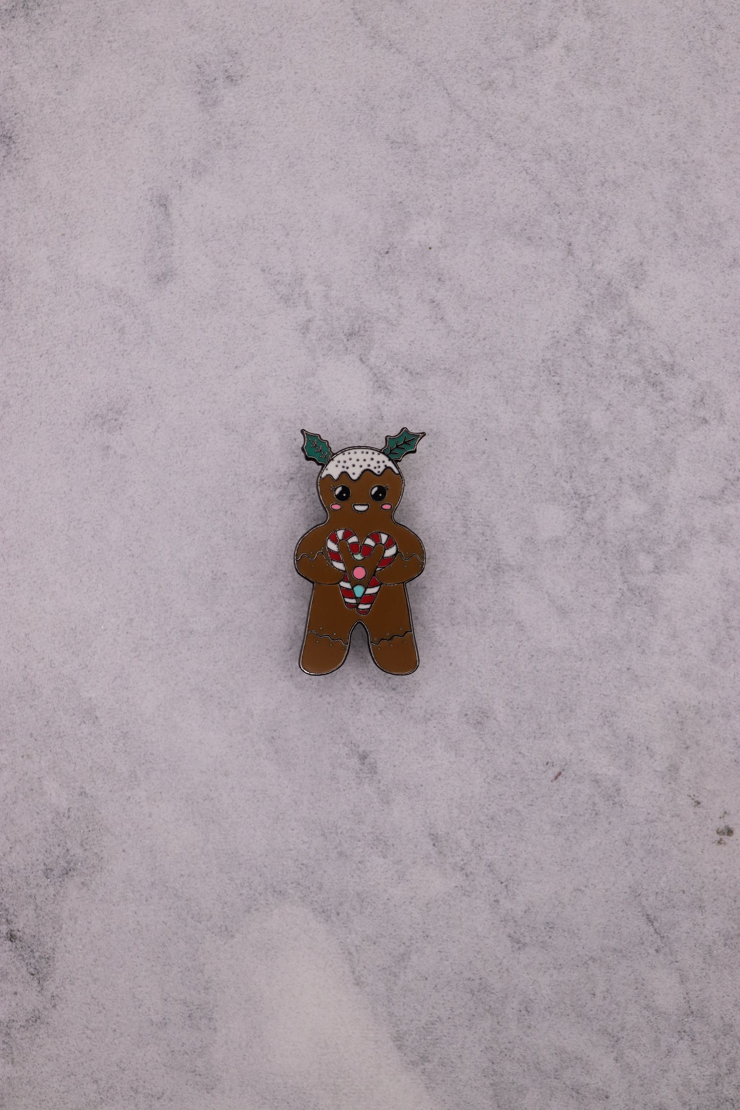 Festive Christmas Gingerbread Enamel Pin