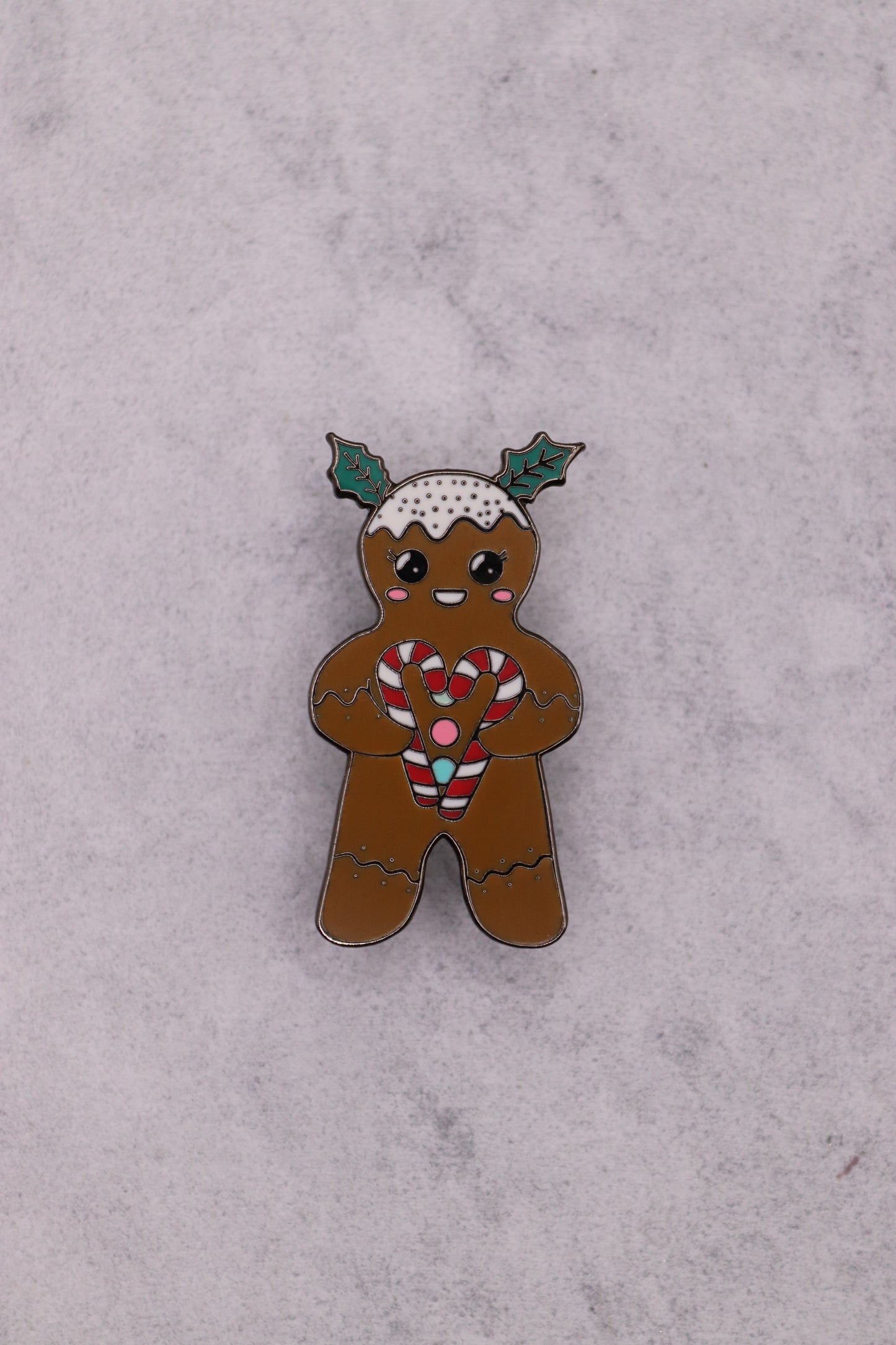 Festive Christmas Gingerbread Enamel Pin