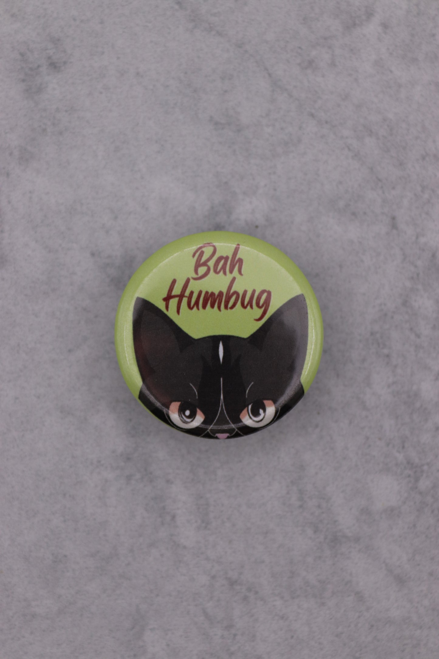 Bah Humbug Grumpy Cat Button Badge
