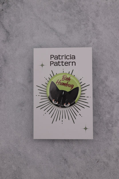 Bah Humbug Grumpy Cat Button Badge
