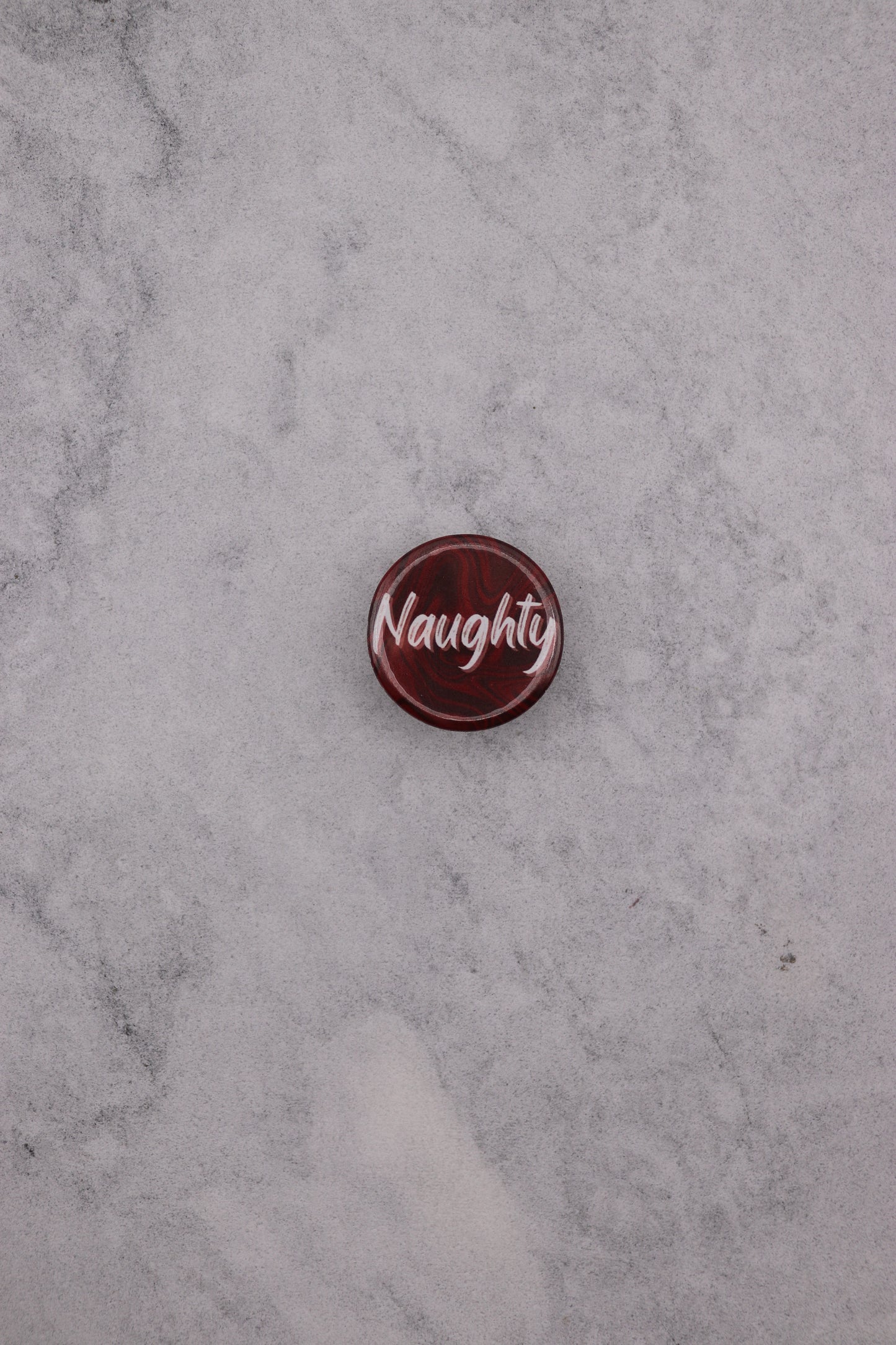 Christmas Naughty Button Badge