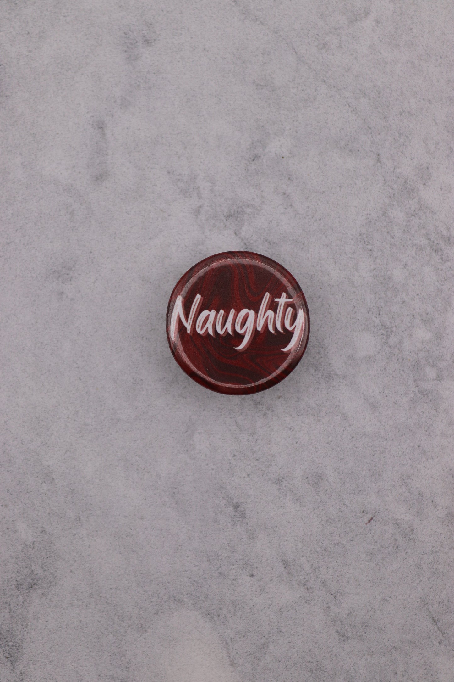 Christmas Naughty Button Badge