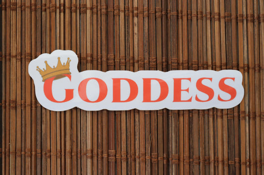 Goddess Gold Crown Sticker